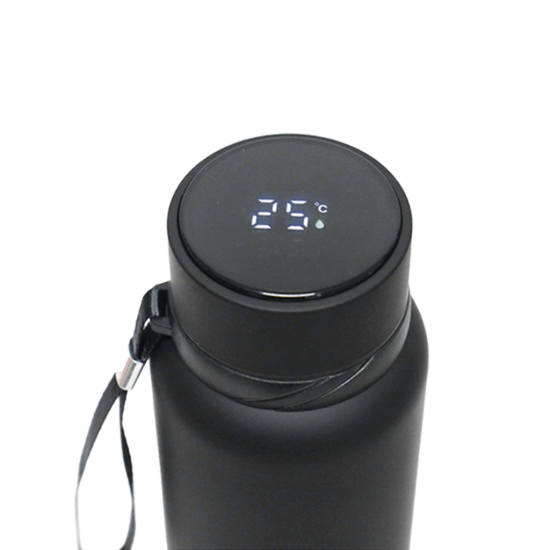 Dijital göstergeli termos, akıllı termos, sıcaklık göstergeli termos, promosyon termos, çelik termos