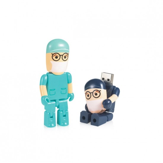 doktor usb bellek, sağlık usb bellek, promosyon usb, baskılı usb, sağlık sektörü promosyon ürünleri, doktor figürlü usb, eğlenceli usb bellek, kurumsal usb