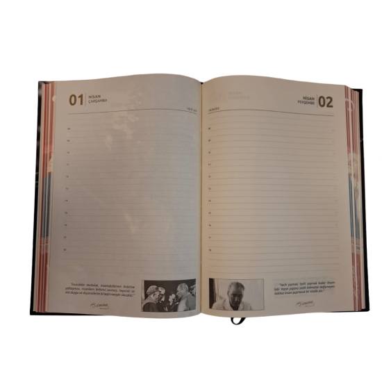 Atatürk ajandası, 2026 ajanda, tarihlİ ajanda, Atatürk temalı ajanda, promosyon ajanda, kurumsal hediye, özel baskılı ajanda, Sann Promosyon Atatürk Ajandası