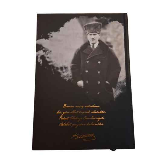 Atatürk ajandası, 2026 ajanda, tarihlİ ajanda, Atatürk temalı ajanda, promosyon ajanda, kurumsal hediye, özel baskılı ajanda, Sann Promosyon Atatürk Ajandası